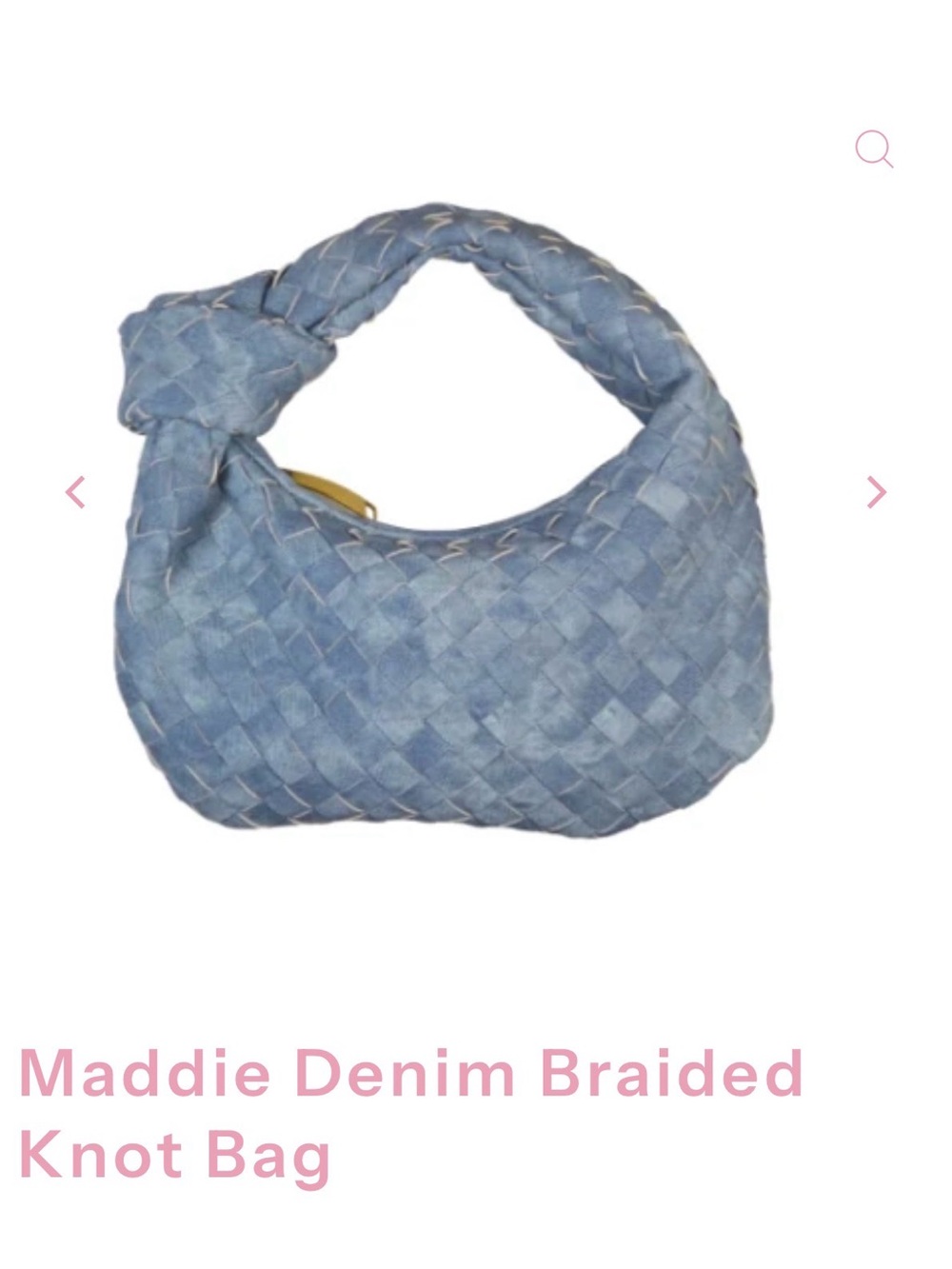 Maddie Denim Braided Knot Bag